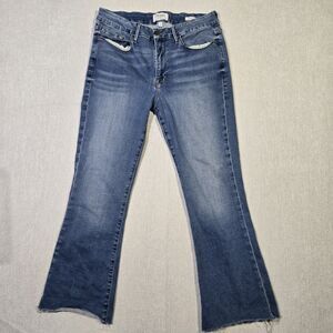 Frame Jeans Le Crop Mini Bootcut Flared Blue Women 30 X 25 Size 32